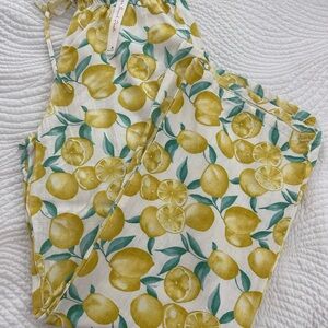 Lemon Print Linen pants